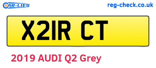 X21RCT are the vehicle registration plates.