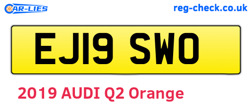 EJ19SWO are the vehicle registration plates.