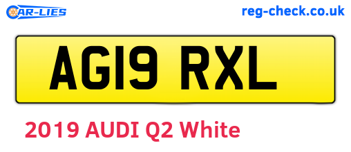 AG19RXL are the vehicle registration plates.