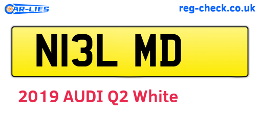 N13LMD are the vehicle registration plates.