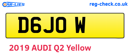 D6JOW are the vehicle registration plates.