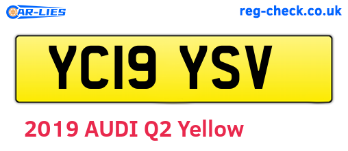 YC19YSV are the vehicle registration plates.