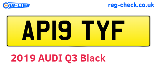 AP19TYF are the vehicle registration plates.