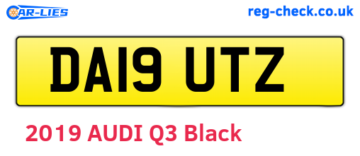 DA19UTZ are the vehicle registration plates.