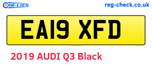 EA19XFD are the vehicle registration plates.
