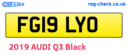 FG19LYO are the vehicle registration plates.