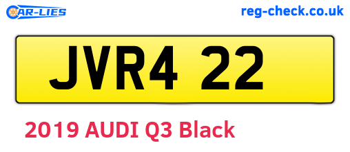 JVR422 are the vehicle registration plates.