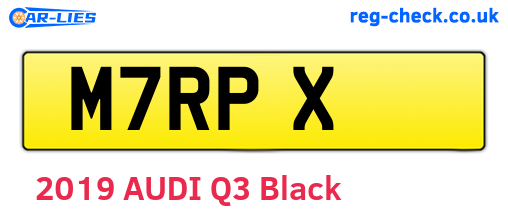 M7RPX are the vehicle registration plates.