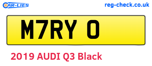 M7RYO are the vehicle registration plates.