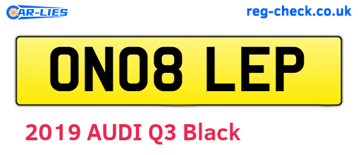 ON08LEP are the vehicle registration plates.
