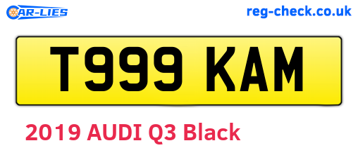 T999KAM are the vehicle registration plates.