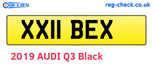 XX11BEX are the vehicle registration plates.
