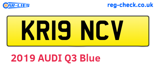 KR19NCV are the vehicle registration plates.