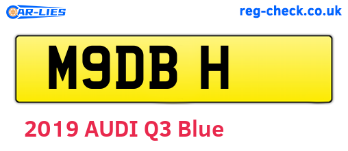 M9DBH are the vehicle registration plates.
