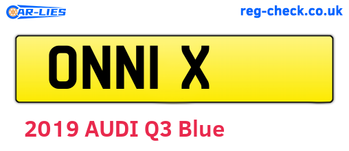 ONN1X are the vehicle registration plates.