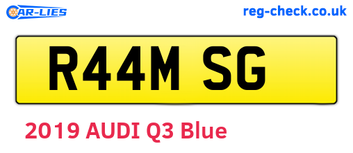 R44MSG are the vehicle registration plates.