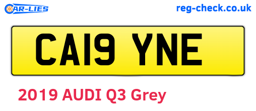 CA19YNE are the vehicle registration plates.