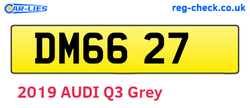 DM6627 are the vehicle registration plates.