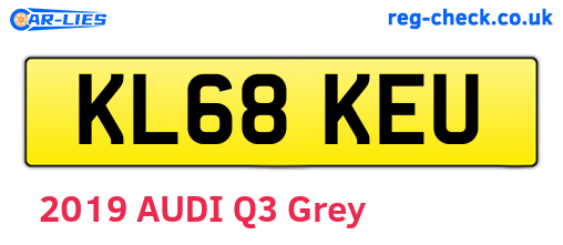 KL68KEU are the vehicle registration plates.