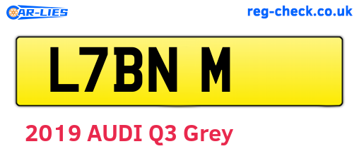 L7BNM are the vehicle registration plates.