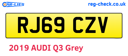 RJ69CZV are the vehicle registration plates.