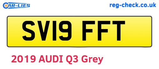 SV19FFT are the vehicle registration plates.