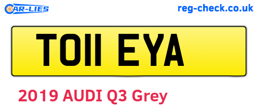 TO11EYA are the vehicle registration plates.