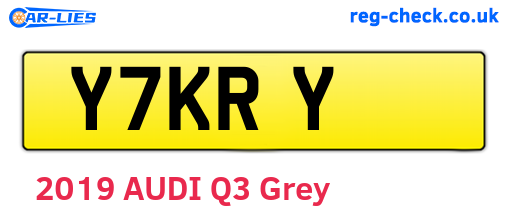 Y7KRY are the vehicle registration plates.