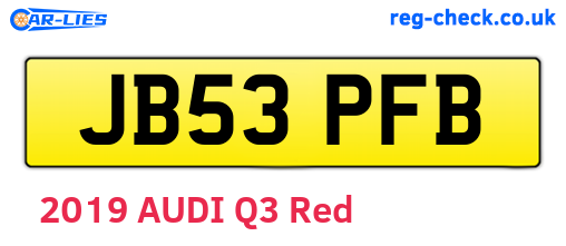 JB53PFB are the vehicle registration plates.