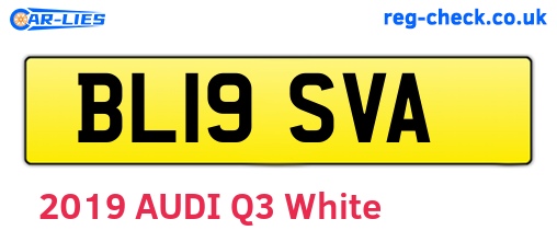 BL19SVA are the vehicle registration plates.