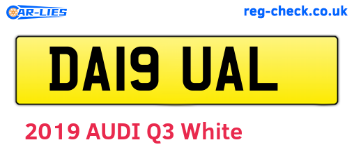 DA19UAL are the vehicle registration plates.