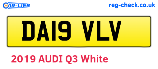 DA19VLV are the vehicle registration plates.