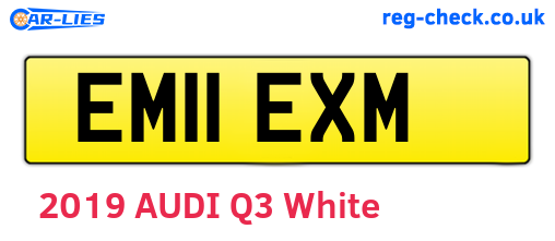 EM11EXM are the vehicle registration plates.