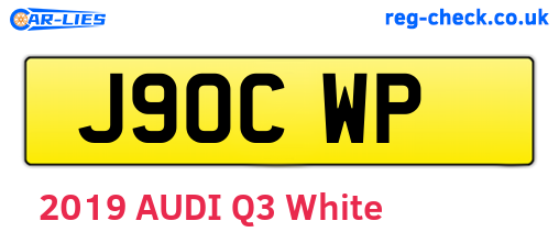 J90CWP are the vehicle registration plates.