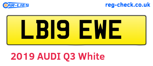 LB19EWE are the vehicle registration plates.
