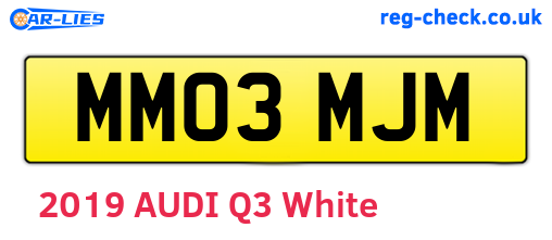 MM03MJM are the vehicle registration plates.
