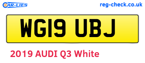 WG19UBJ are the vehicle registration plates.