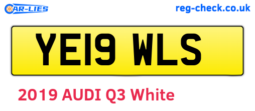 YE19WLS are the vehicle registration plates.