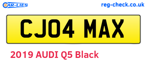 CJ04MAX are the vehicle registration plates.