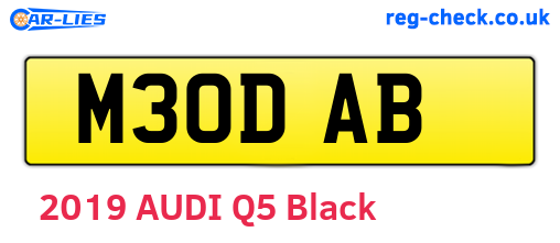 M30DAB are the vehicle registration plates.