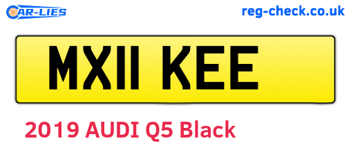 MX11KEE are the vehicle registration plates.