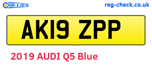 AK19ZPP are the vehicle registration plates.