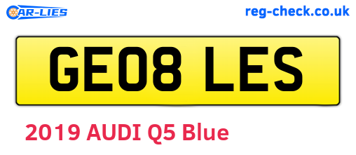 GE08LES are the vehicle registration plates.
