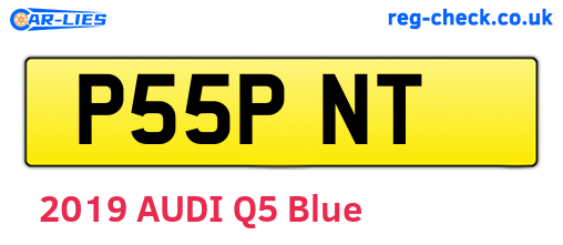 P55PNT are the vehicle registration plates.