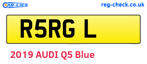 R5RGL are the vehicle registration plates.