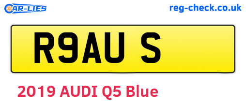 R9AUS are the vehicle registration plates.