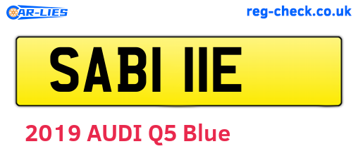 SAB111E are the vehicle registration plates.