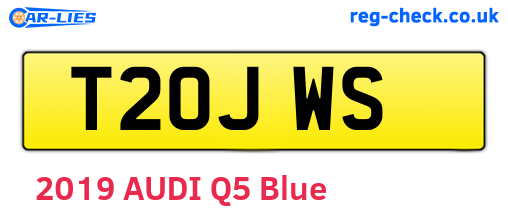 T20JWS are the vehicle registration plates.