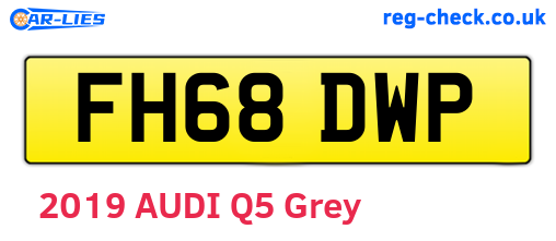 FH68DWP are the vehicle registration plates.