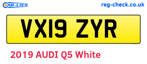 VX19ZYR are the vehicle registration plates.